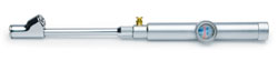 Straight Dual Foot Tire Gauge with Magnified Display & Bleeder